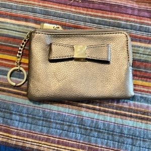 Merona new without tags platinum colored card case/small clutch